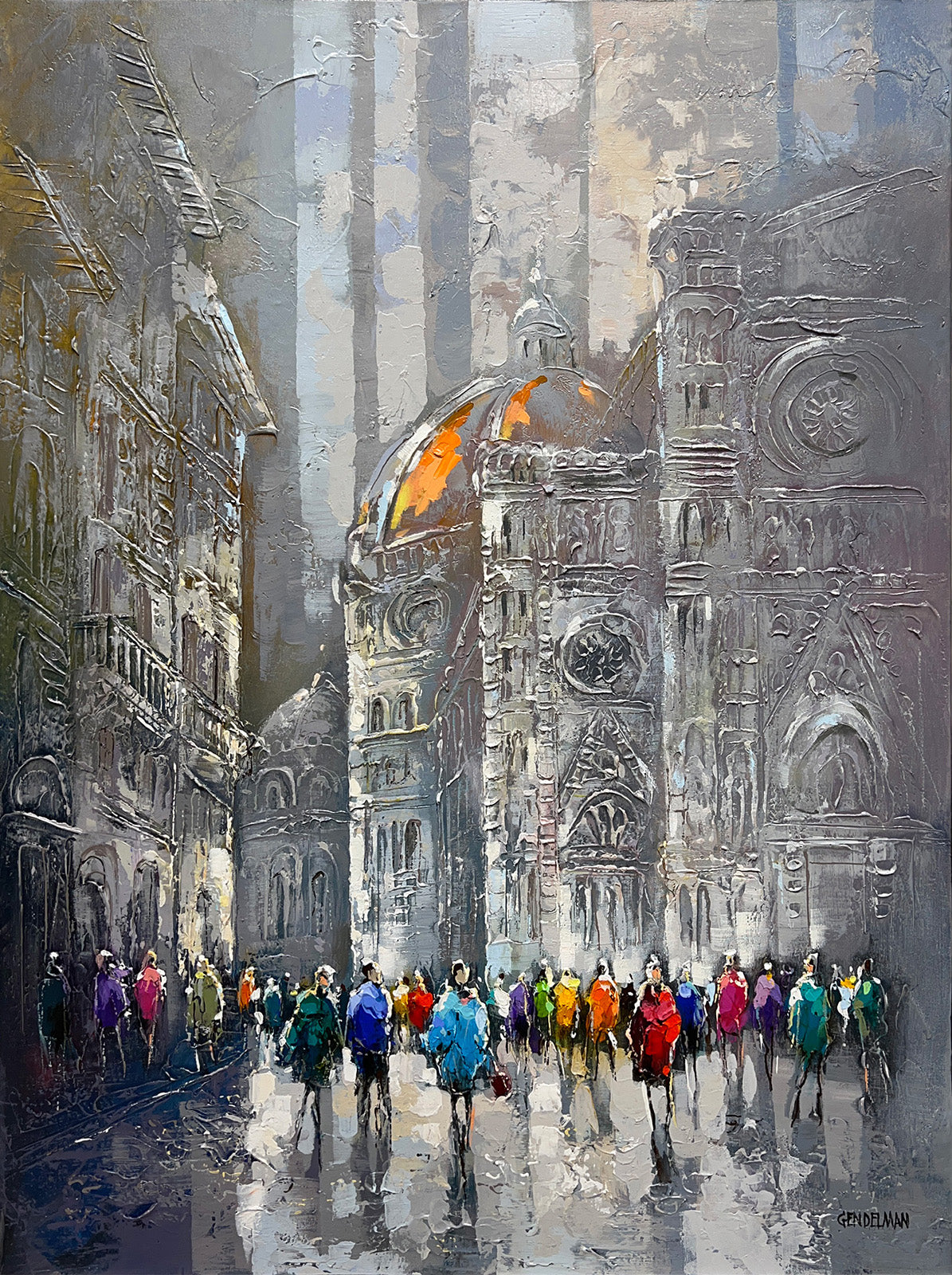 Cityscape “Florence Wonder” by Irena Gendelman – acrylic on canvas.