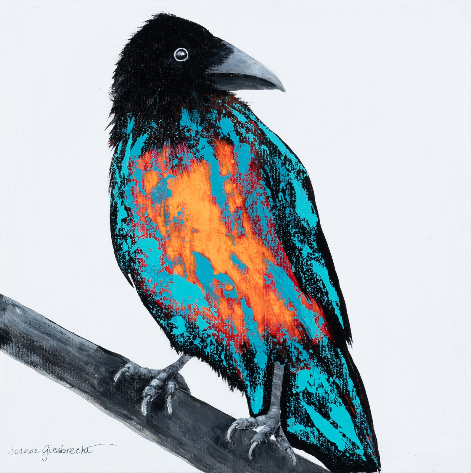 Birds “Birds Of A Feather #214” by Joanne Giesbrecht – acrylic on canvas.