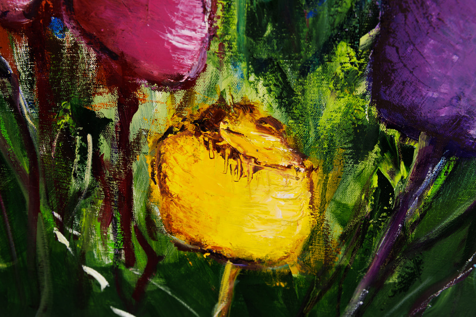 Gerda Marschall, "Stand By Me," detail view, oil on canvas