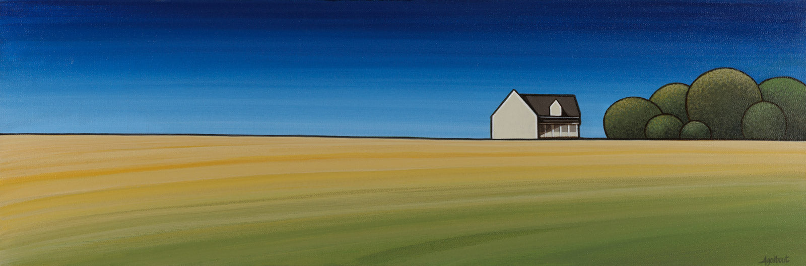 PEI Farmhouse With Yellow Field