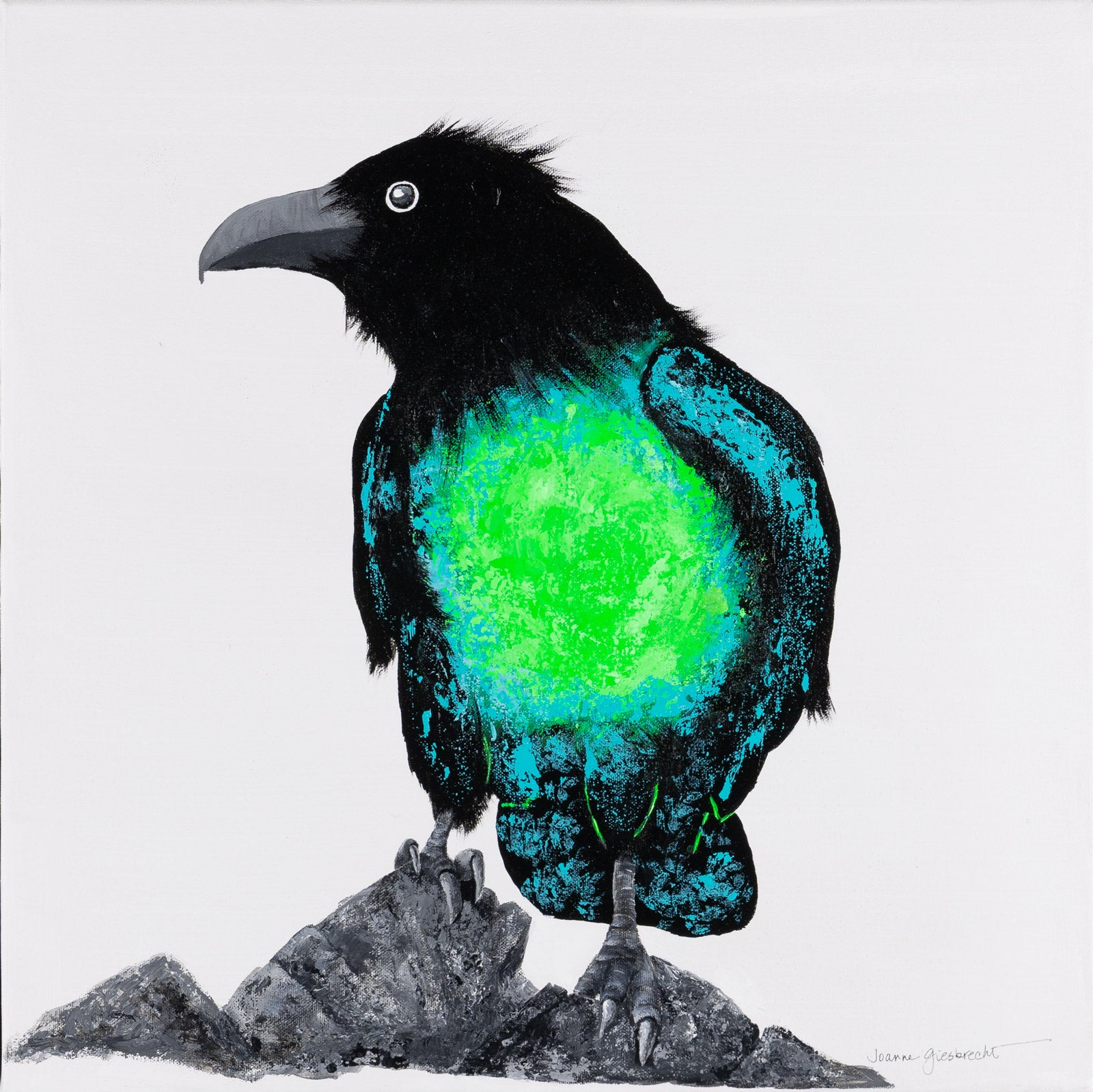 Birds “Birds Of A Feather #220” by Joanne Giesbrecht – acrylic on canvas.