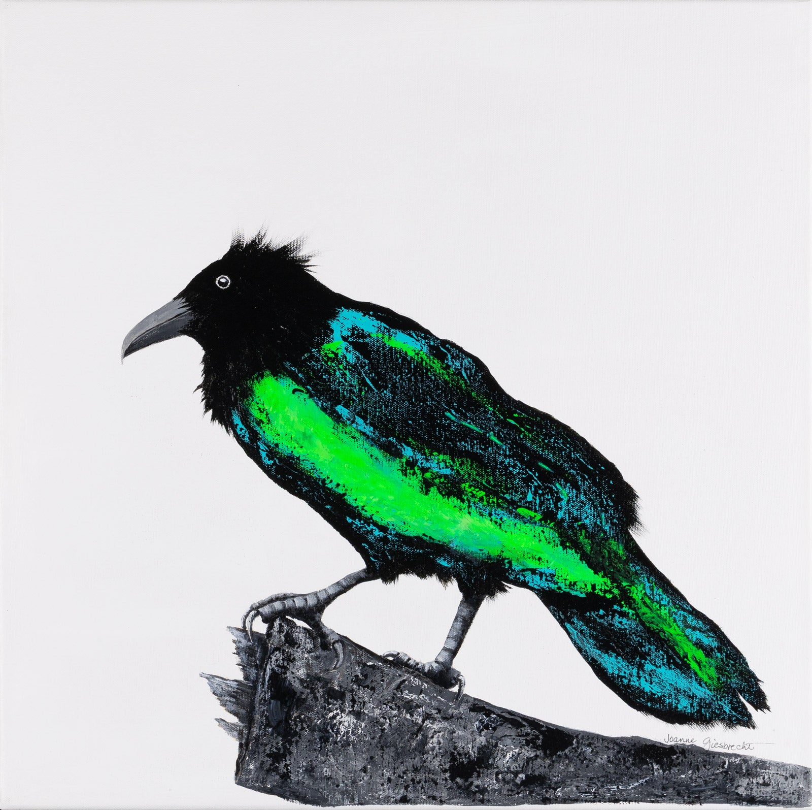 Birds “Birds Of A Feather #221” by Joanne Giesbrecht – acrylic on canvas.