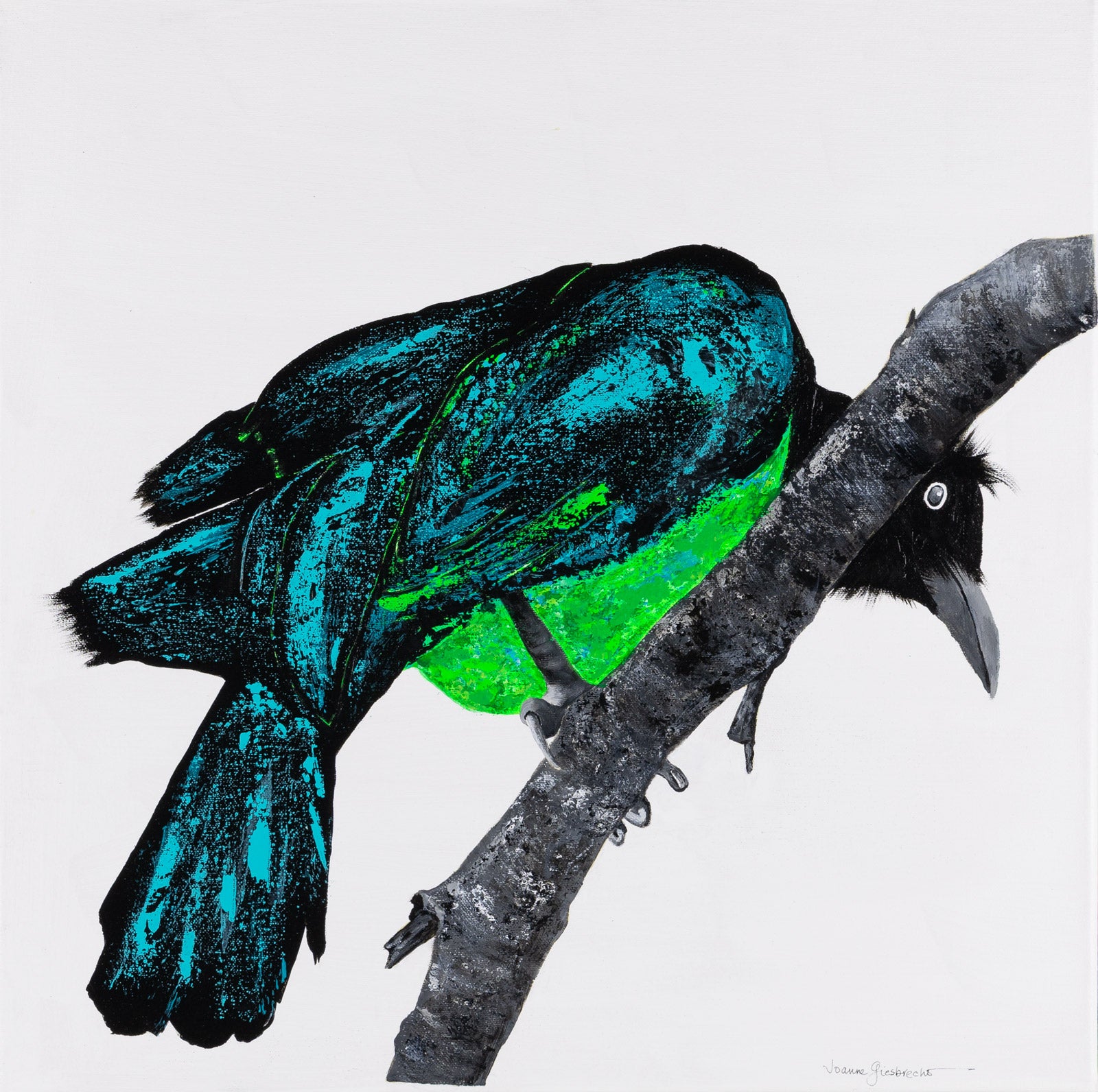 Birds “Birds Of A Feather #223” by Joanne Giesbrecht – acrylic on canvas.