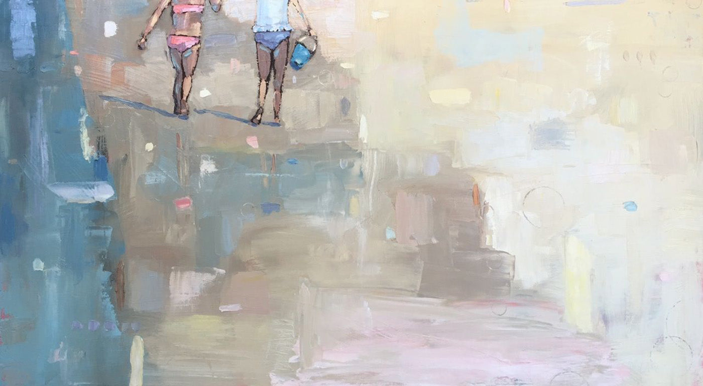Seascape & Water “Beach Play” by Bethany Harper-Williams – oil on canvas.