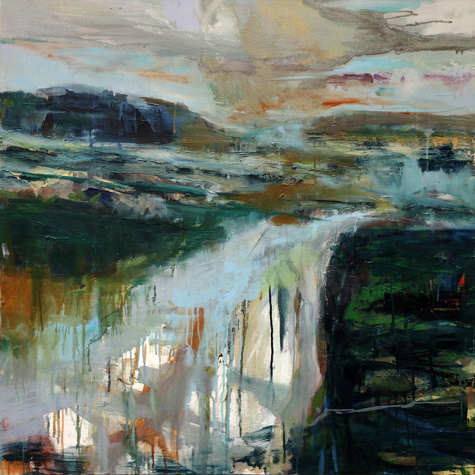 Landscape “Balliconneely” by Elizabeth Haney – oil on canvas.