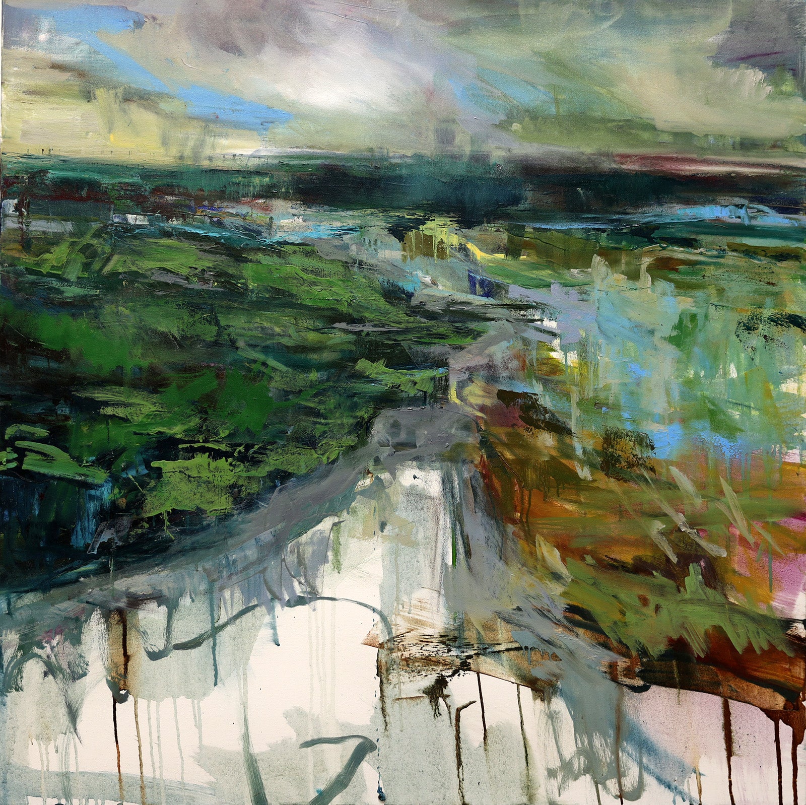 Landscape “Clonakilty” by Elizabeth Haney – oil on canvas.