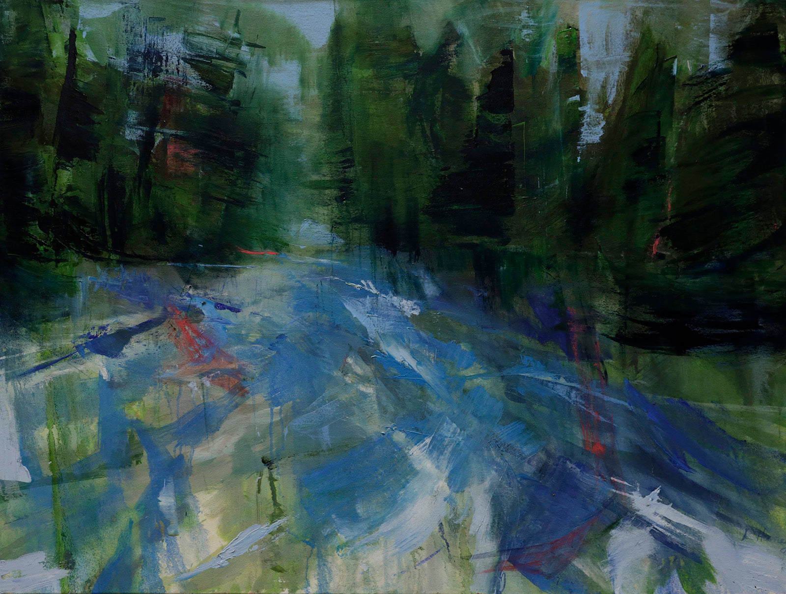 Landscape “What The Forest Remembers” by Elizabeth Haney – oil on canvas.