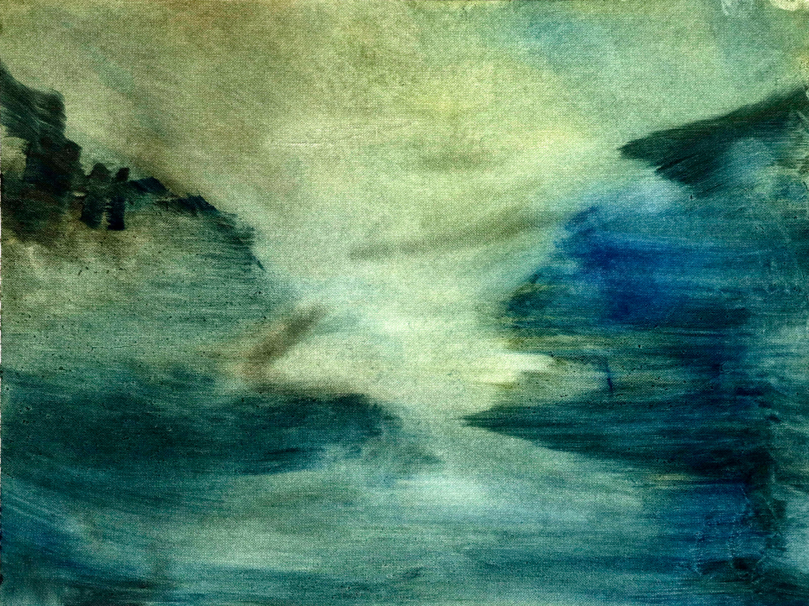 Abstracts “Campiello” by Elizabeth Haney – oil on paper.