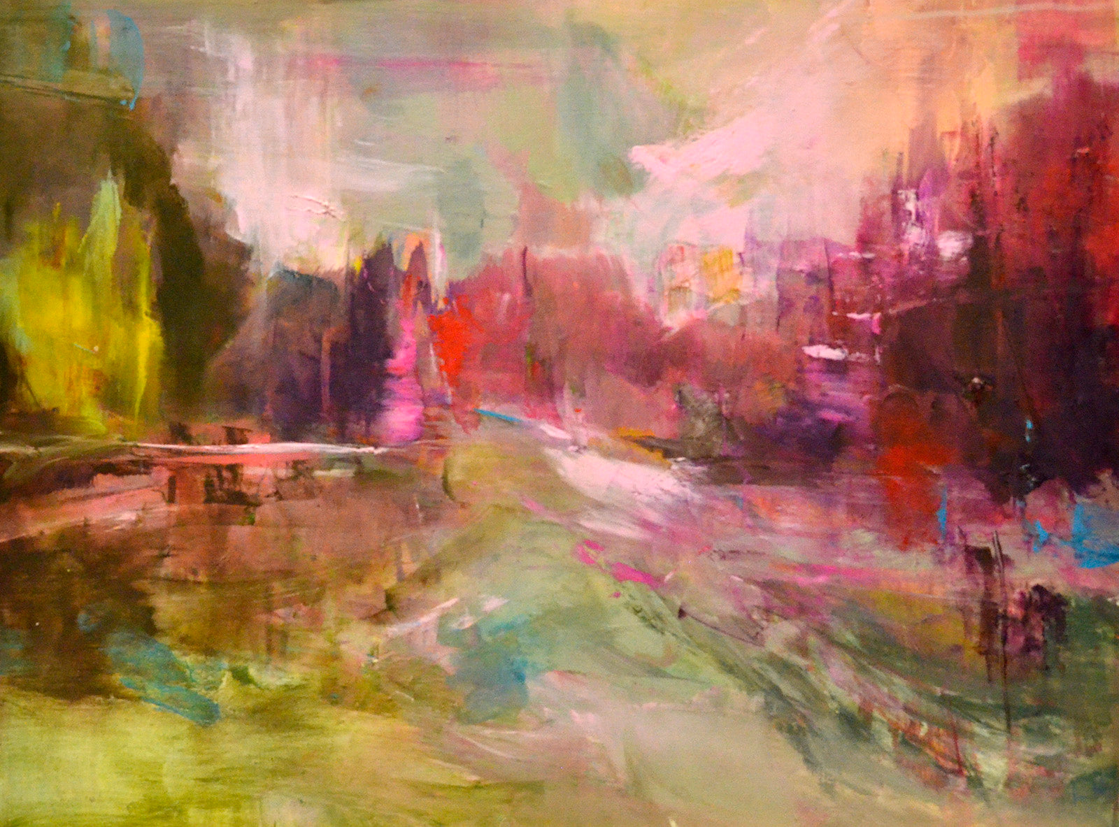 Abstracts “There You Are” by Elizabeth Haney – oil on panel.