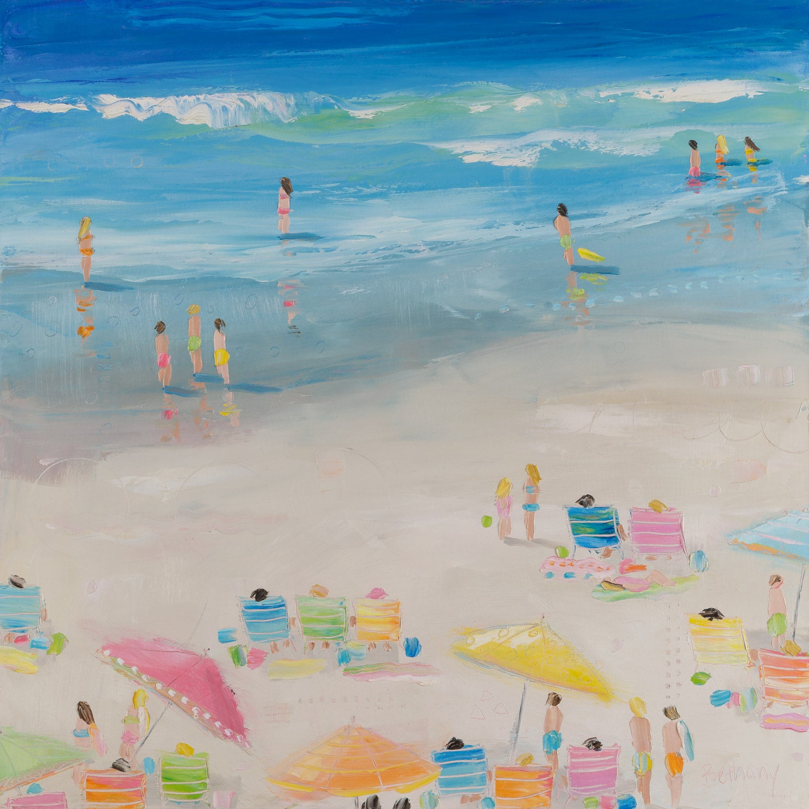 Figurative “Summer's Here” by Bethany Harper-Williams – oil on canvas.