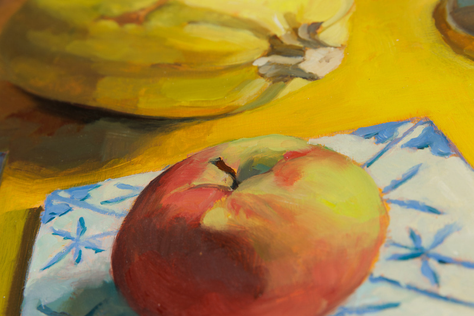 RECENT STILL LIFE ポスター Still Life With Squash By Janette Hayhoe - Oil on Panel.