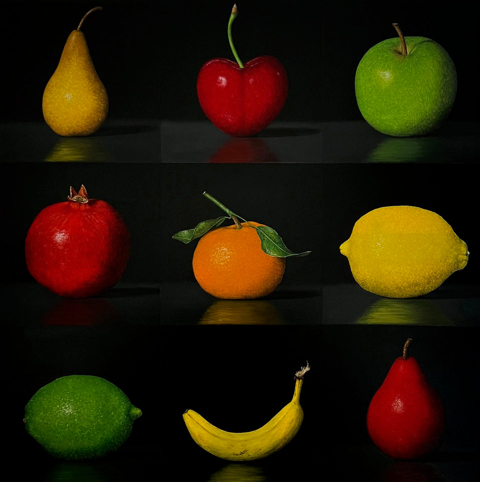 Food & Wine “Fruit Salad” by Joanne Helman – oil on canvas.