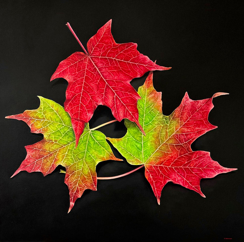 Nature “In Threes” by Joanne Helman – oil on canvas.