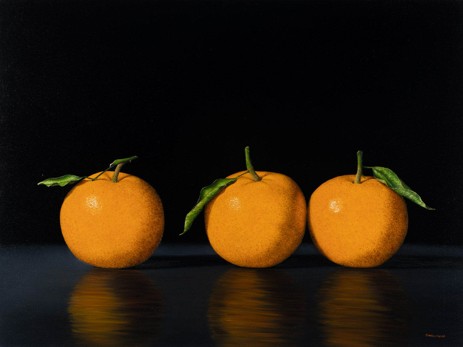 Food & Wine “Darling Clementines” by Joanne Helman – oil on canvas.