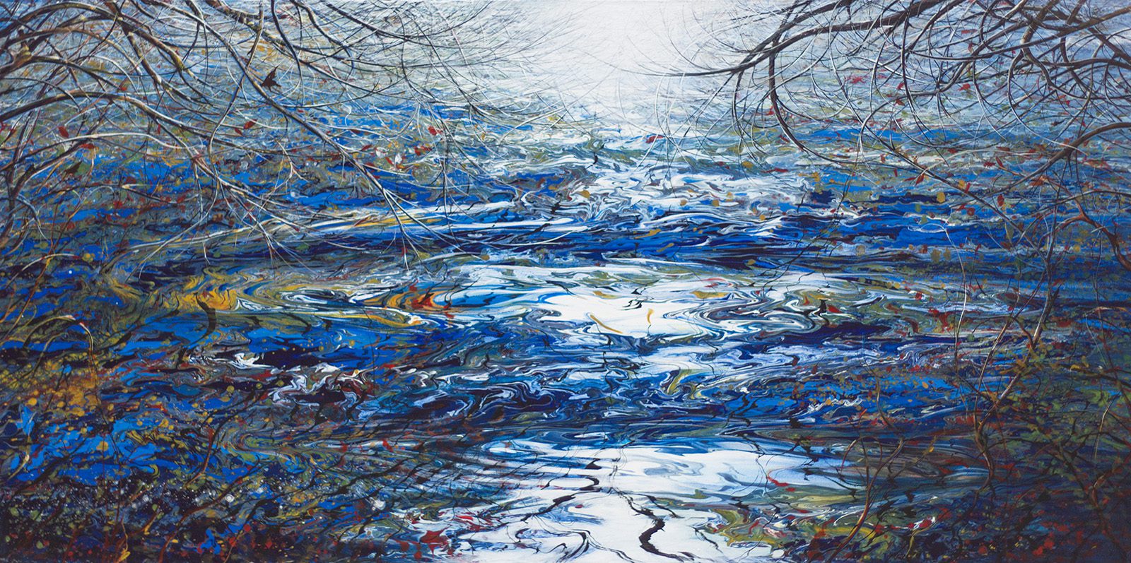 Seascape & Water “Wistful Shore Retreat” by Elva Hook – acrylic on canvas.