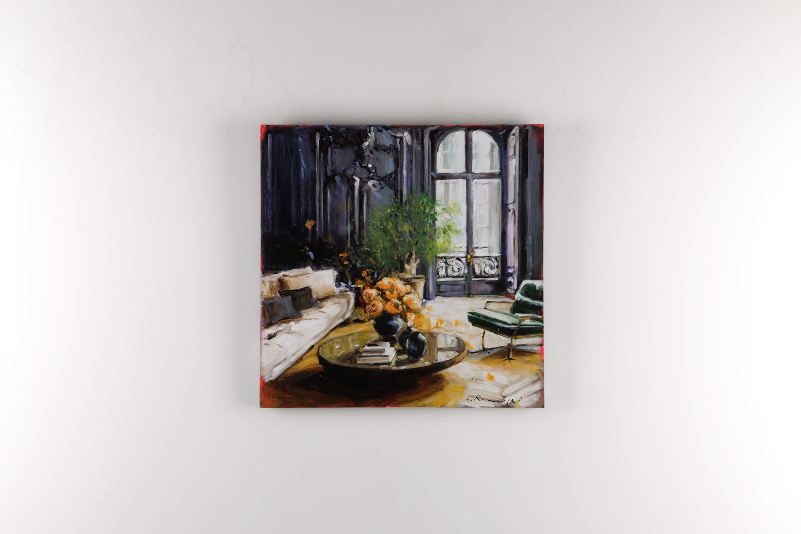 Parisian Apartment With Orange Flowers