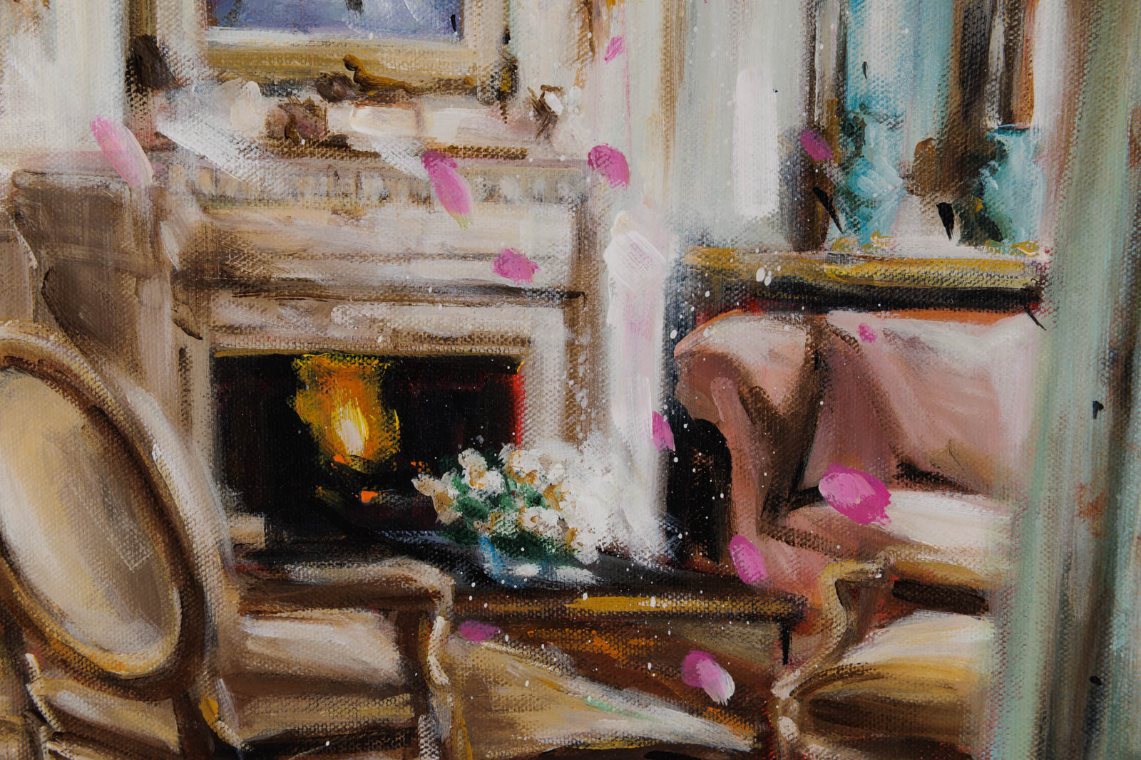 Sitting room With Modern Painting