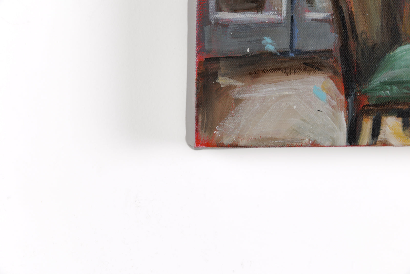 Hanna Ruminski, "Apartment In Paris With Bureau," detail view, Acrylic on Canvas