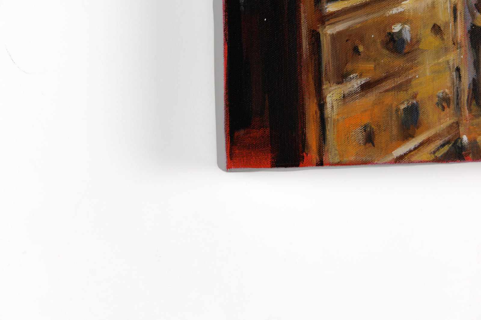 Hanna Ruminski, "Small Parisian Apartment With French Cabinet," detail view, Acrylic on Canvas