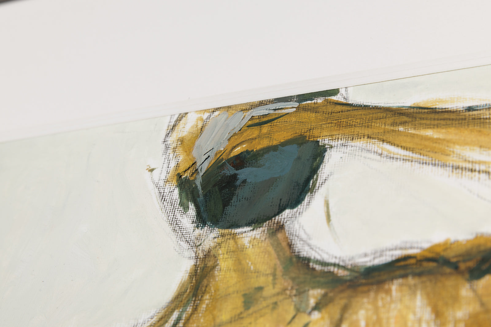 Joanna Aplin, "Dancing Man," detail view, mixed media on paper