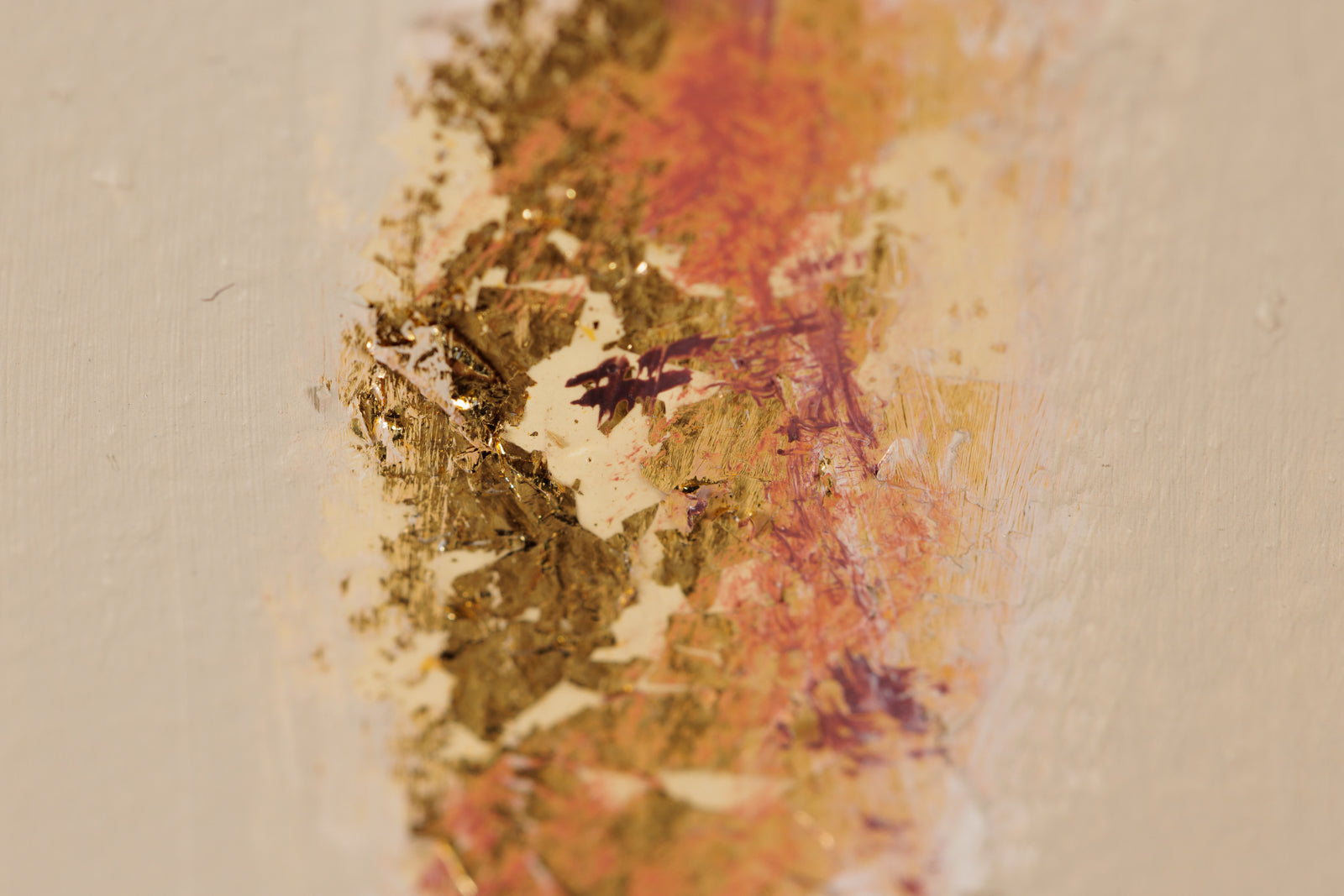 Joanna Aplin, "Temperance," detail view, mixed media on canvas