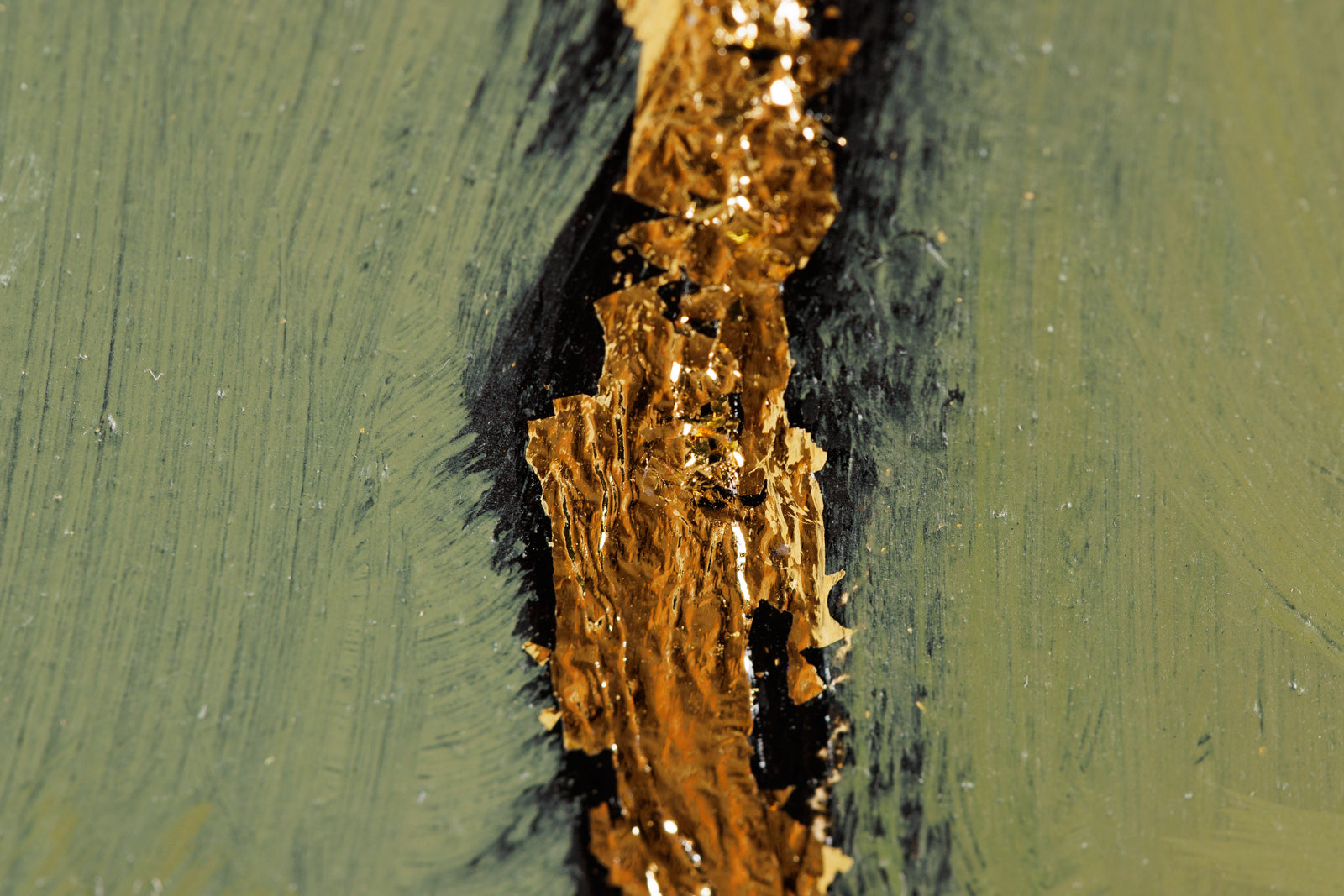 Joanna Aplin, "Temperance," detail view, mixed media on canvas