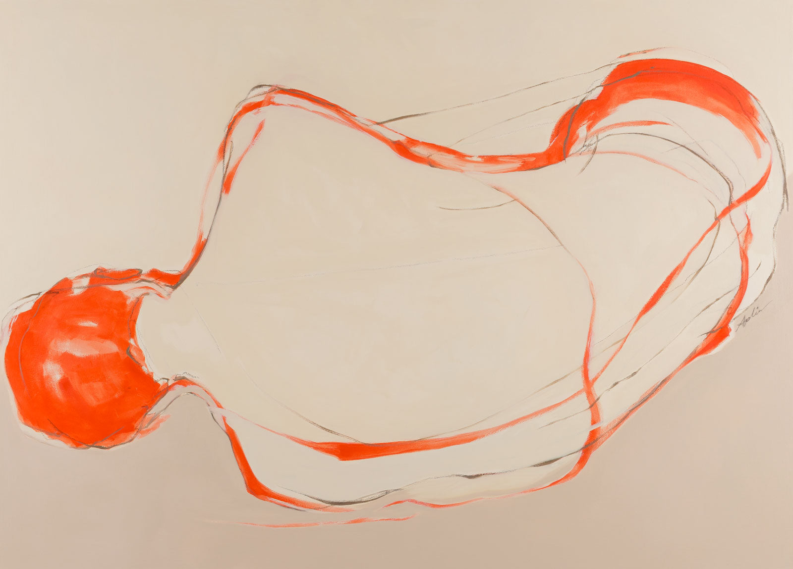 Joanna Aplin, "Rest," oil on canvas, 36 x 50 in., figurative painting with a reclining woman, unframed