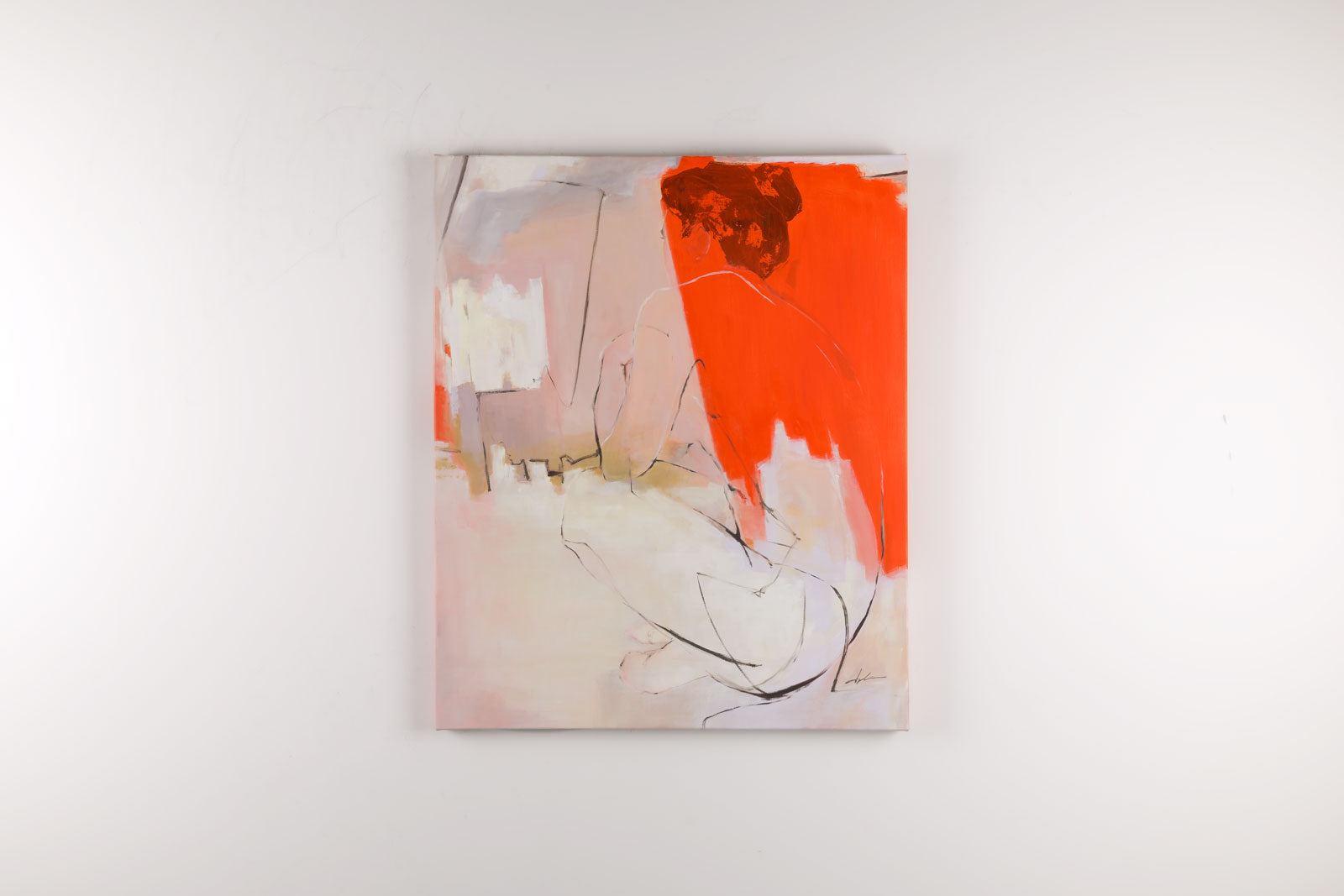 Joanna Aplin, "Repose No. 2," detail view, oil on canvas