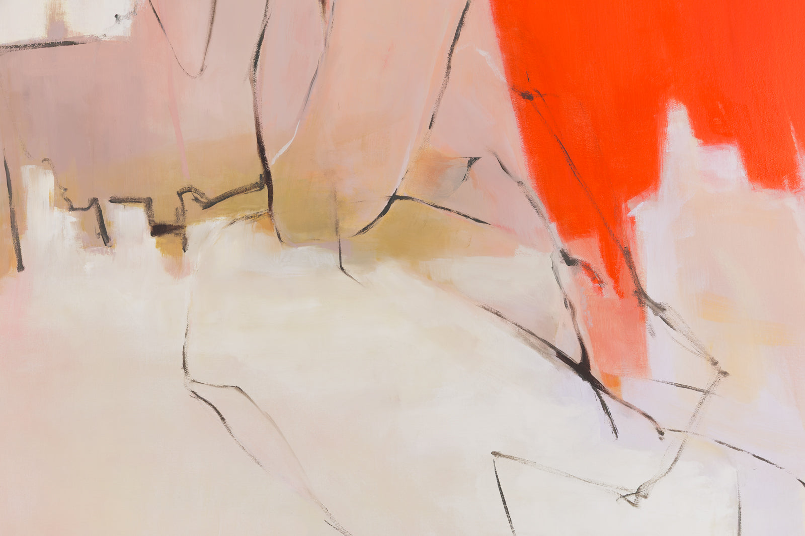 Joanna Aplin, "Repose No. 2," detail view, oil on canvas