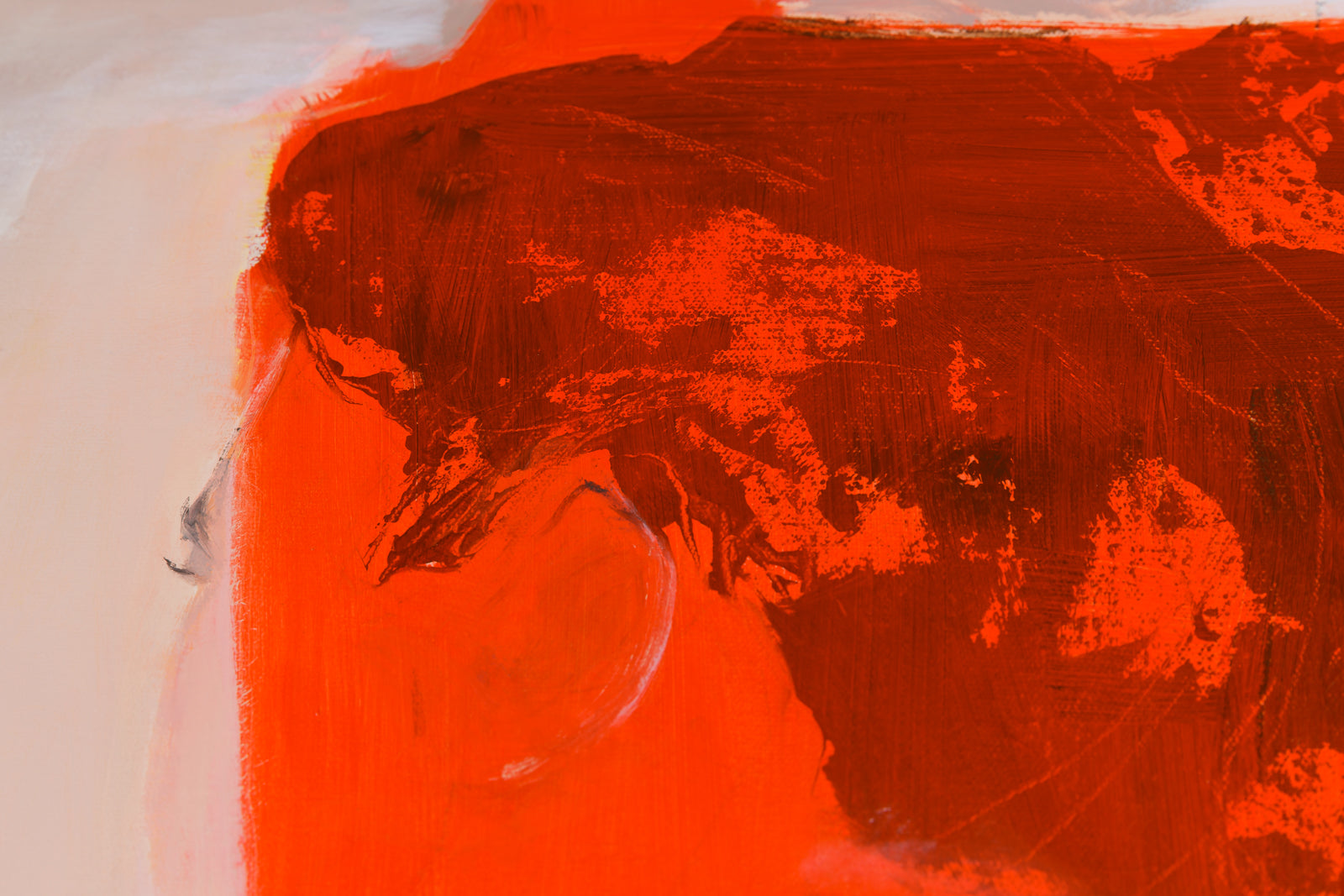 Joanna Aplin, "Repose No. 2," detail view, oil on canvas