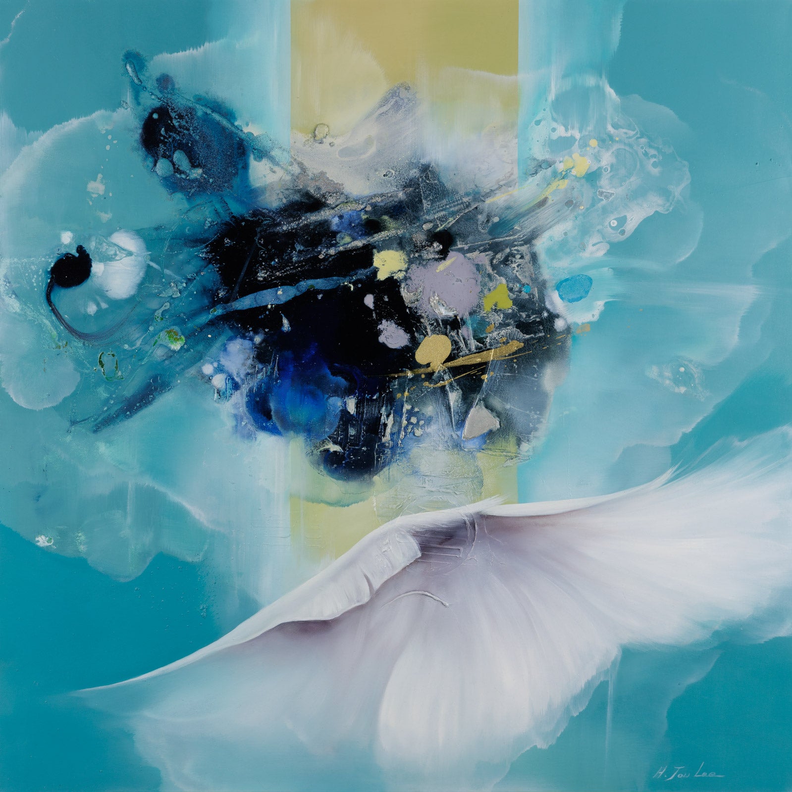 Abstracts “Healing Journey” by Hyun Jou – mixed media on canvas.
