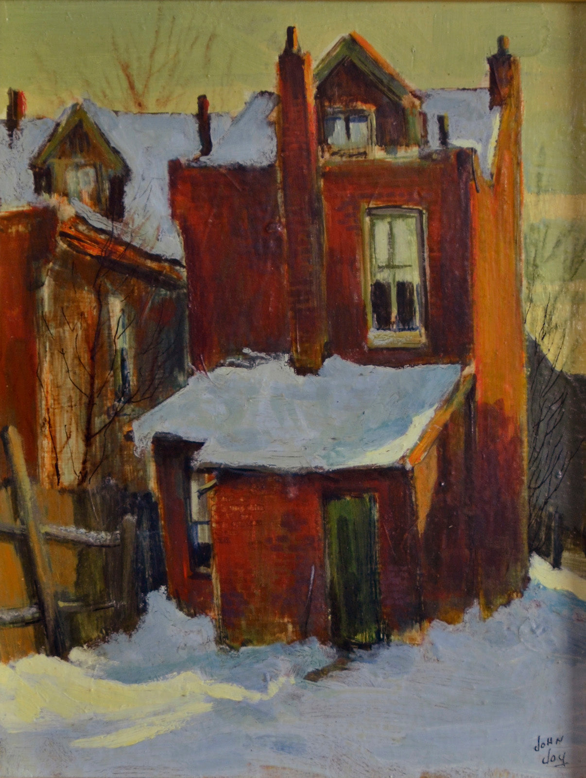 Cityscape “Sherbourne Street” by John Joy – oil on board.