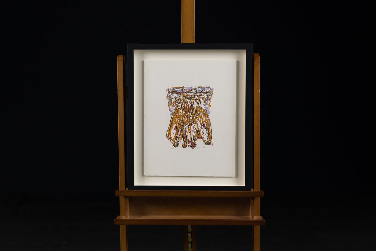 Jean-Paul Riopelle, "Cervide 7/75," lithograph, 19 x 15.5 in, historic limited edition abstract print, framed