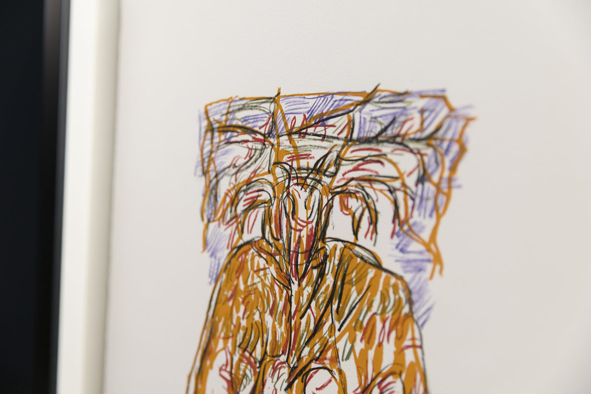 Jean-Paul Riopelle, "Cervide 7/75," detail view, lithograph