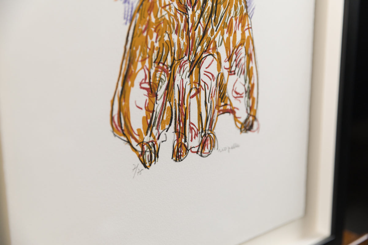 Jean-Paul Riopelle, "Cervide 7/75," detail view, lithograph