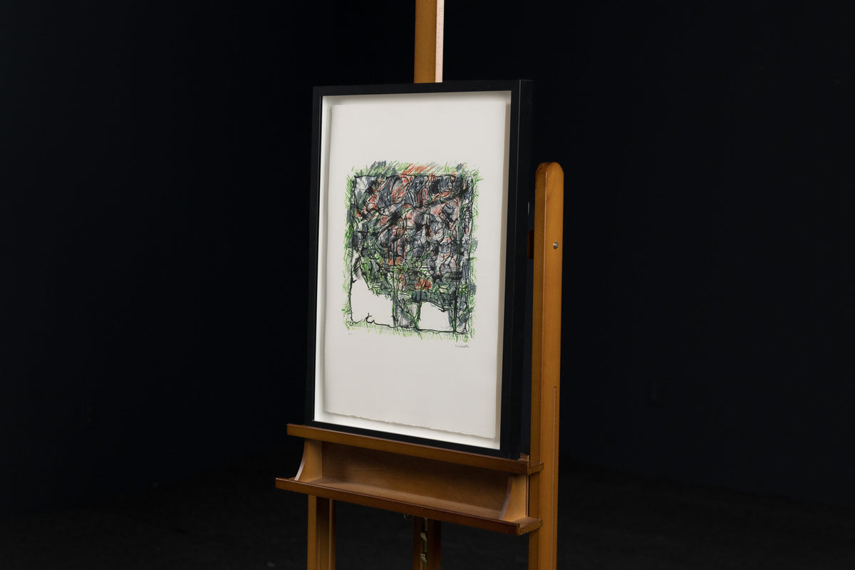 Jean-Paul Riopelle, "Herbe A Puces HC/75," detail view, lithograph