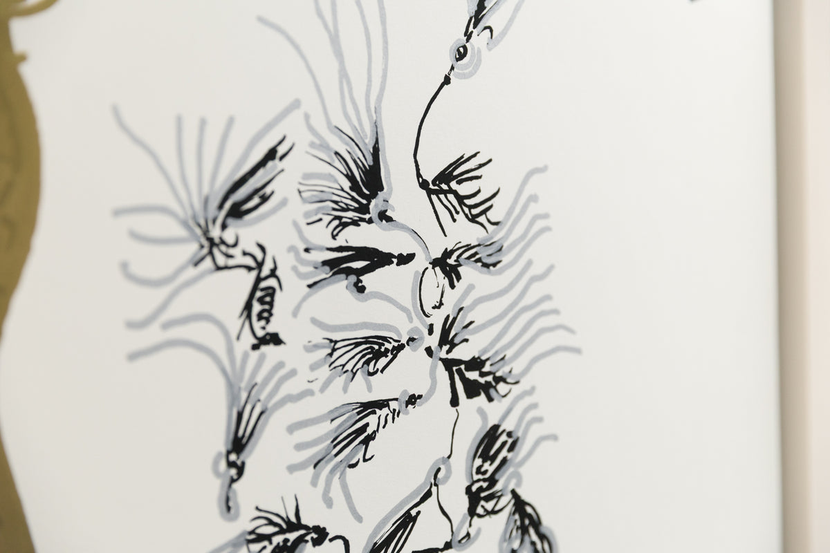 Jean-Paul Riopelle, "Inuit 42/75," detail view, lithograph