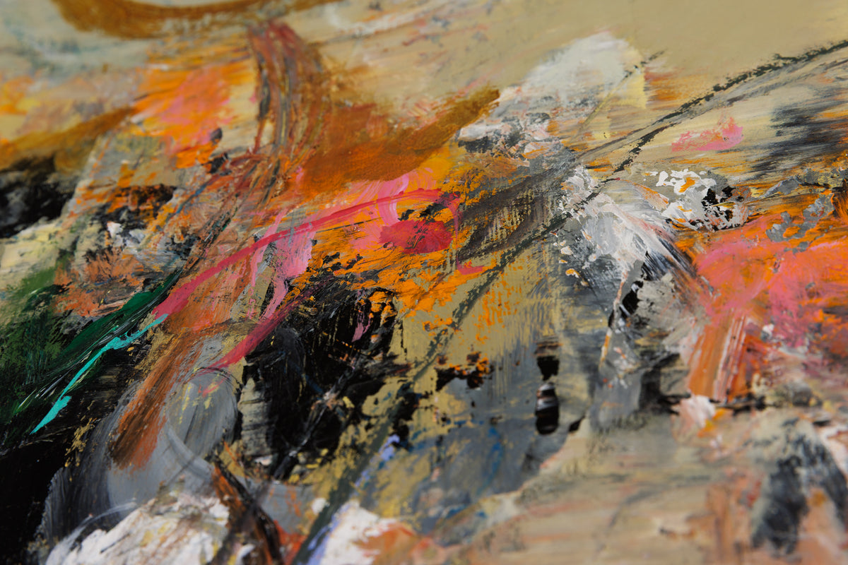 Jean-Pierre Lafrance, "Untitled Abstract," detail 3, mixed media on panel