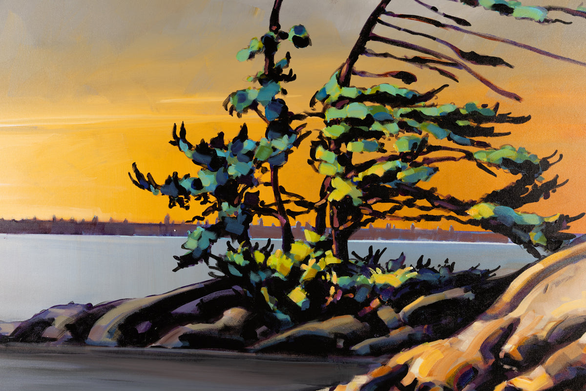 Jerzy Werbel, "The Glow Down," detail view, acrylic on canvas
