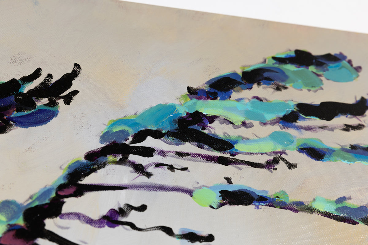 Jerzy Werbel, "The Glow Down," detail view, acrylic on canvas