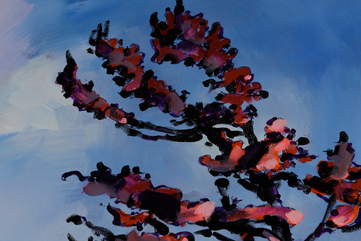 Jerzy Werbel, "The Wind's Fierce," detail 2, acrylic on canvas