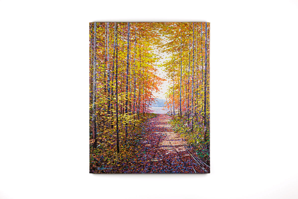 Jack Zhou, "Familiar Trail," full view, oil on canvas, 60 x 48 in