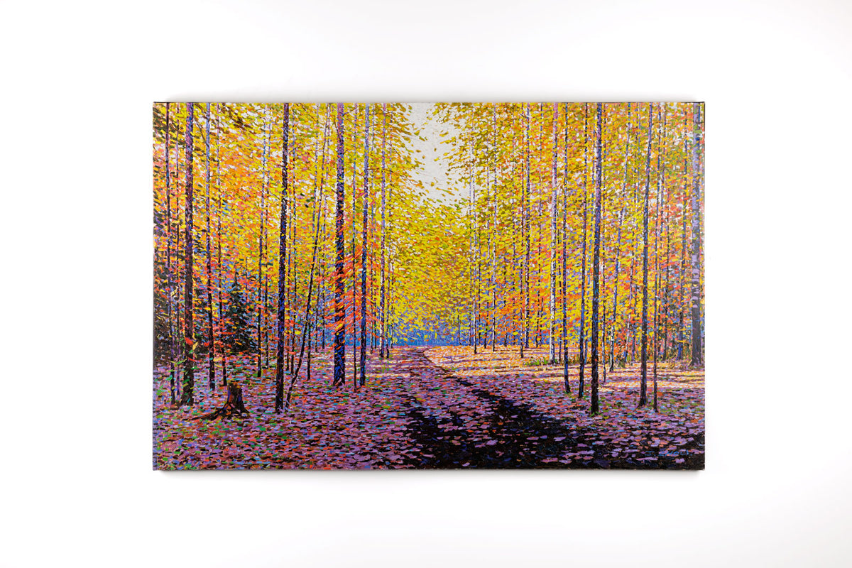 Jack Zhou, "A Sunny Day," full view, oil on canvas, 48 x 72 in
