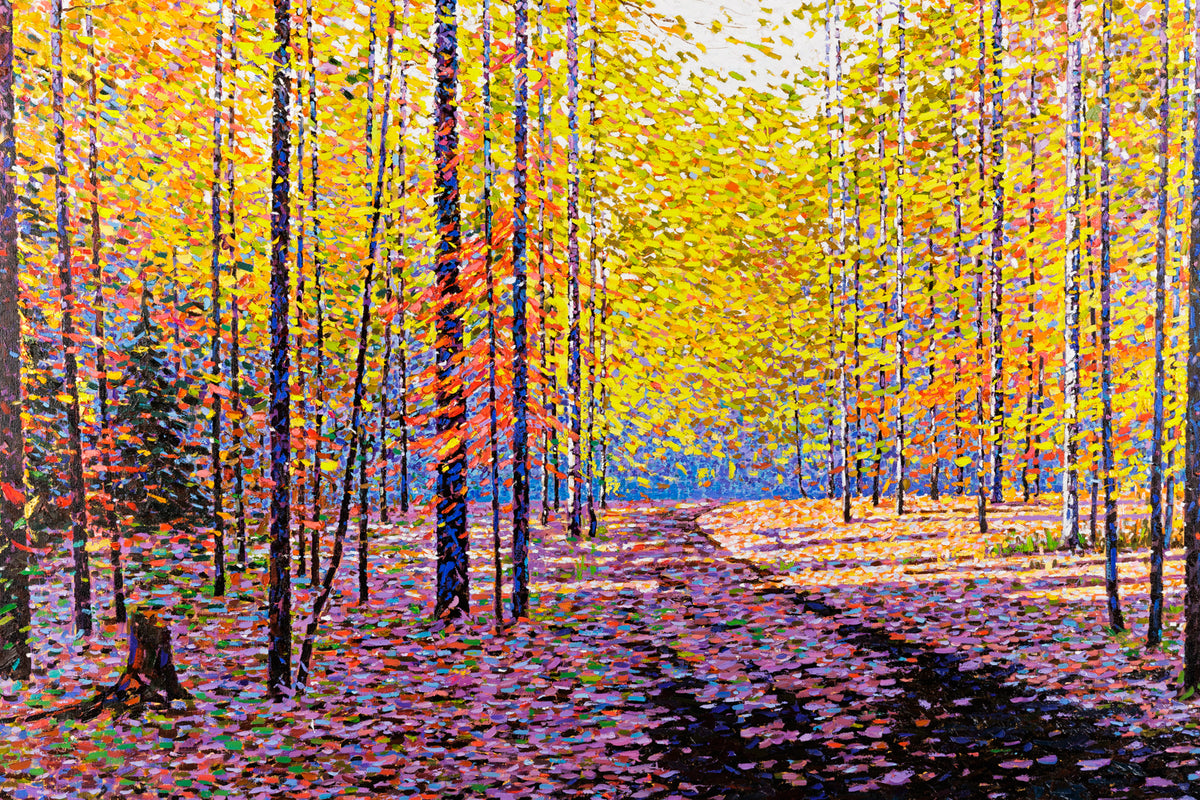 Jack Zhou, "A Sunny Day," detail 1, oil on canvas