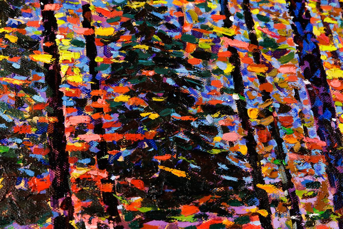 Jack Zhou, "A Sunny Day," detail 2, oil on canvas