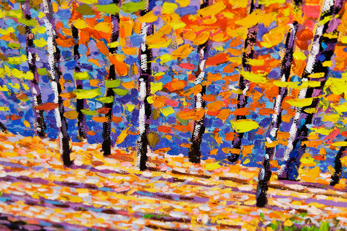 Jack Zhou, "A Sunny Day," detail 3, oil on canvas
