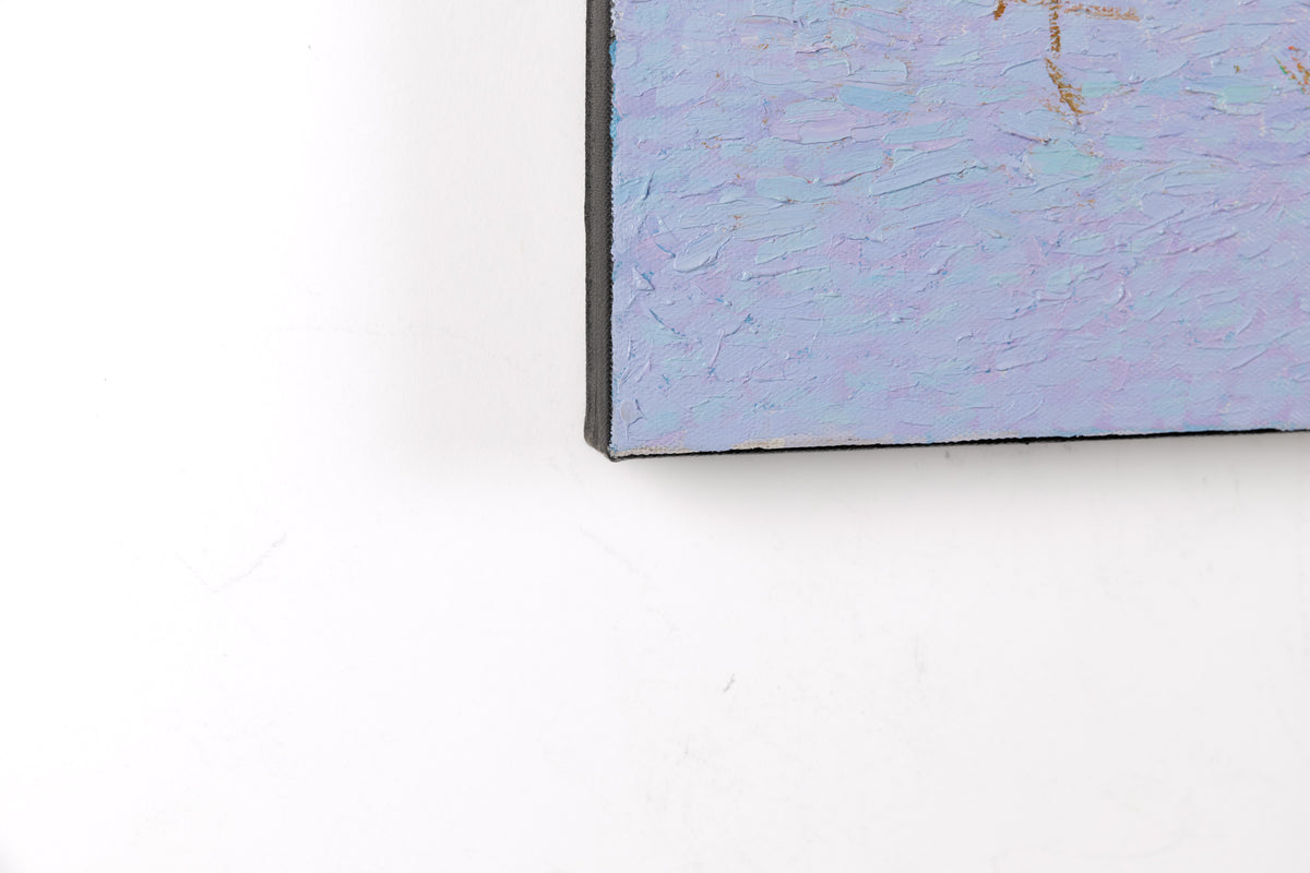 Jack Zhou, "Snowy Scenery V," detail 4, oil on canvas