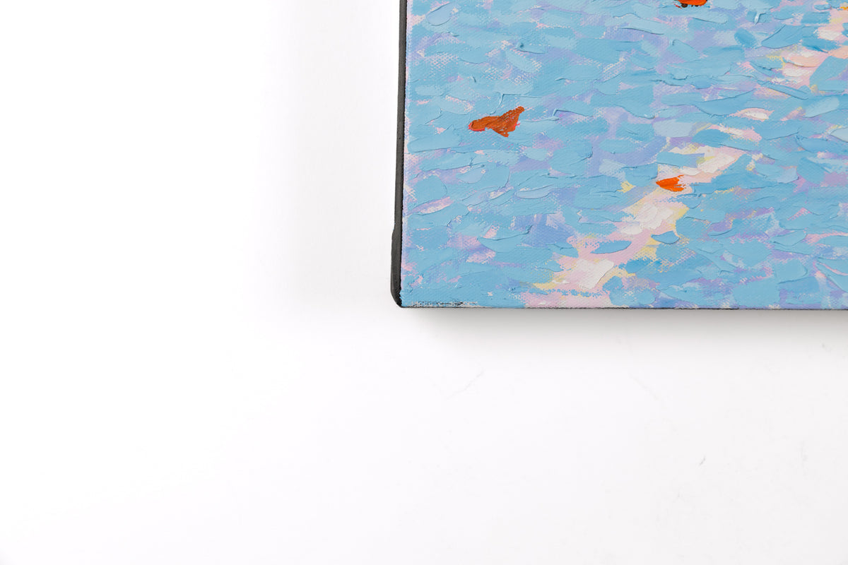Jack Zhou, "Snowy Scenery IV," detail 4, oil on canvas