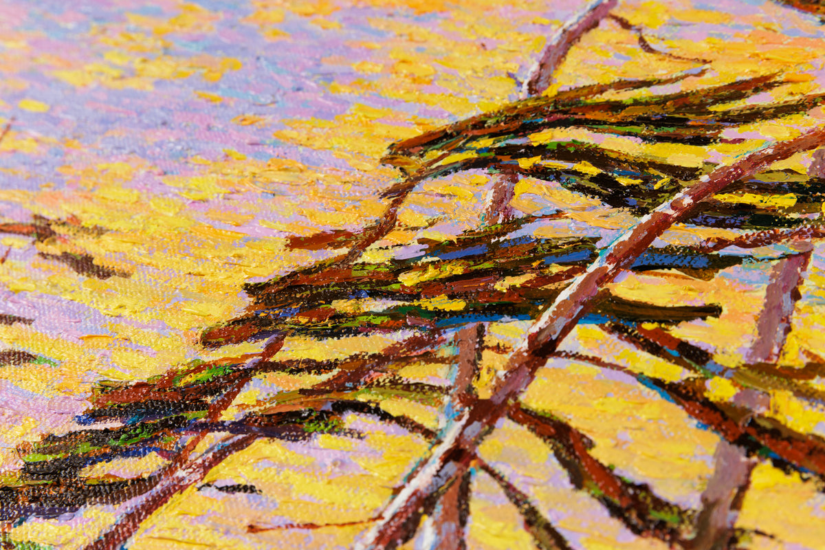 Jack Zhou, "Stage," detail 2, oil on canvas