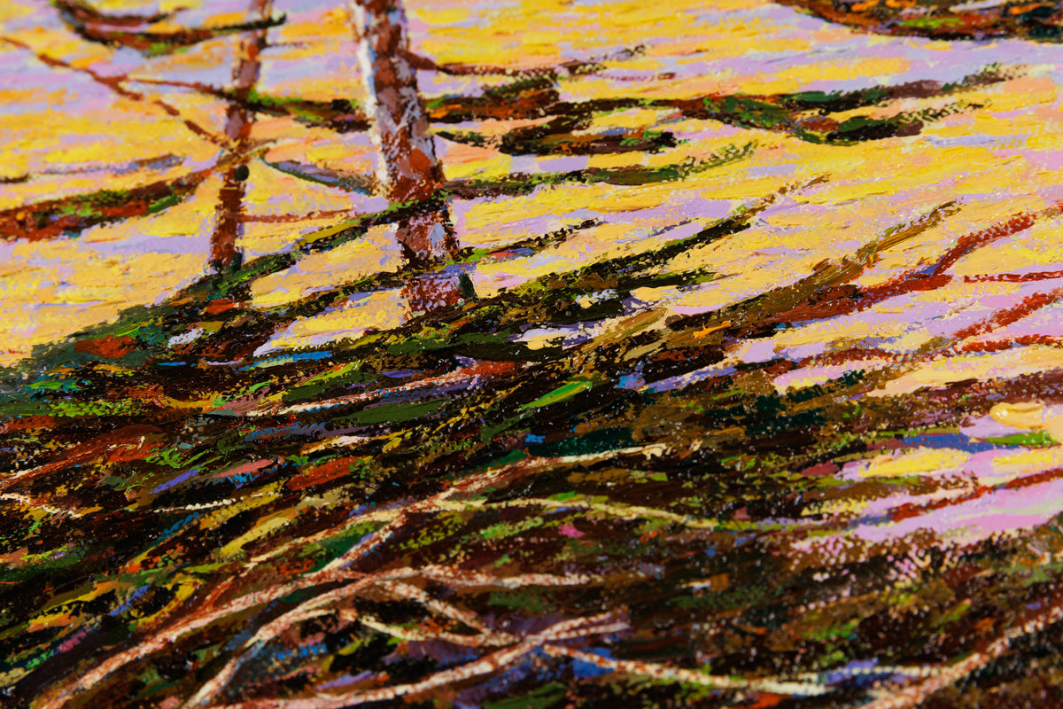 Jack Zhou, "Stage," detail 3, oil on canvas
